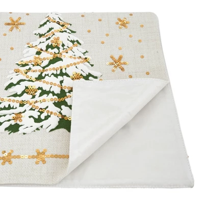 13"x72" Christmas Tree Runner White - Saro Lifestyle 3 13"x72" Christmas Tree Runner White - Saro Lifestyle