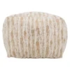 Saro Lifestyle Floor Pouf With Foil Print Faux Fur Design -Saro Lifestyle GUEST 00ed2101 55c1 4a8b 807c fa86e77e47ab