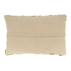 Saro Lifestyle Tufted Throw Pillow With Down Filling, Chartreuse, 13" X 20"