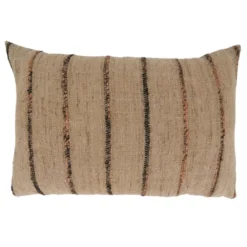 Saro Lifestyle Striped Down-Filled Throw Pillow, Natural -Saro Lifestyle GUEST 0255e23a f3bc 404d b130 64a0ca1a8c63