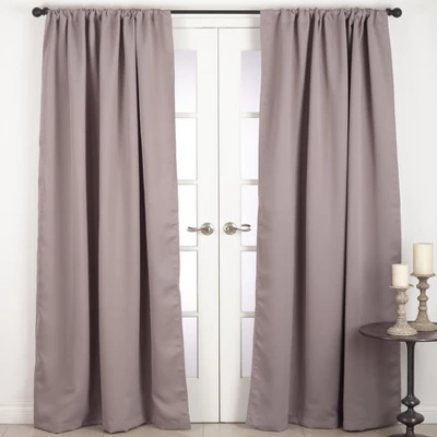 Saro Lifestyle Solid Rod Pocket Blackout Window Curtain Single Panel 5 Saro Lifestyle Solid Rod Pocket Blackout Window Curtain Single Panel - Image 3
