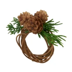 Saro Lifestyle Harvest Home Pine Cone Napkin Ring (Set Of 4), Brown 9 Saro Lifestyle Harvest Home Pine Cone Napkin Ring (Set Of 4), Brown -Saro Lifestyle GUEST 052c1dbd 477e 4864 a87a 8032ba0a6c9d