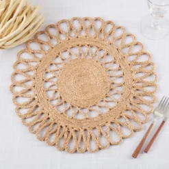 Saro Lifestyle Loopy Table Mats With Jute Design (Set Of 4), Beige 8 Saro Lifestyle Loopy Table Mats With Jute Design (Set Of 4), Beige -Saro Lifestyle GUEST 060ba351 0bbc 454b a213 89716bb790cf
