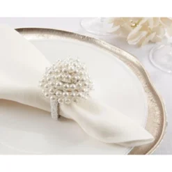 Saro Lifestyle Napkin Rings With Pearl Dome Design (Set Of 4) 8 Saro Lifestyle Napkin Rings With Pearl Dome Design (Set Of 4) -Saro Lifestyle GUEST 078d6b92 7b0f 4970 9d51 5adbad14f325