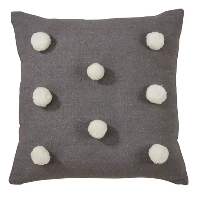 Saro Lifestyle Pom Pom Decorative Pillow Cover 4 Saro Lifestyle Pom Pom Decorative Pillow Cover - Image 2