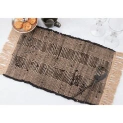 Saro Lifestyle Striped Chindi Table Mats (Set Of 4) -Saro Lifestyle GUEST 0b893b36 5a63 4b9f bbf0 64aa180cce12