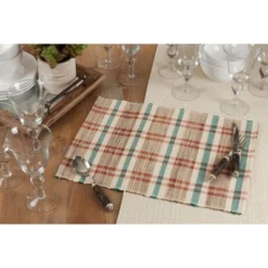 Saro Lifestyle Plaid Woven Water Hyacinth Placemat (Set Of 4) -Saro Lifestyle GUEST 0cc5f200 eb08 43af a445 afbcea5f3e69