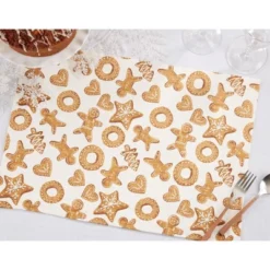 Saro Lifestyle Gingerbread Design Placemats (Set Of 4), Brown, 14"x20" -Saro Lifestyle GUEST 0d81d08f 6984 4887 a148 074cb07fb808