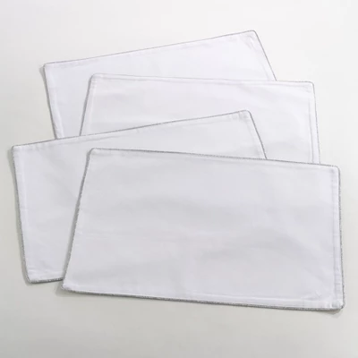 Saro Lifestyle Luana Collection Metallic Trimmed Placemats (Set Of 4) 6 Saro Lifestyle Luana Collection Metallic Trimmed Placemats (Set Of 4) - Image 4