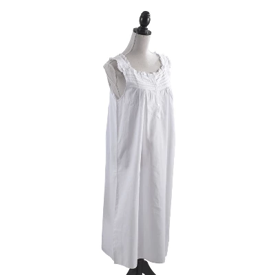 Saro Lifestyle Cotton Nightgown Dress 7 Saro Lifestyle Cotton Nightgown Dress - Image 5