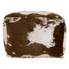 Saro Lifestyle Faux Fur Cow Hide Pouf, 20"x20"x14" Square, Brown -Saro Lifestyle GUEST 0efb4a7e 819a 4a44 b996 98810eb0c255