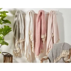 50"x60" Soft Cotton Diamond Weave Throw Blanket - Saro Lifestyle -Saro Lifestyle GUEST 0fc9cfae 6e66 46a0 854e 8838e6d2415d