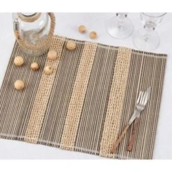 Saro Lifestyle Table Placemats With Striped Design (Set Of 4) 8 Saro Lifestyle Table Placemats With Striped Design (Set Of 4) -Saro Lifestyle GUEST 101da04c 9d54 464a 8b37 716442cc38ec