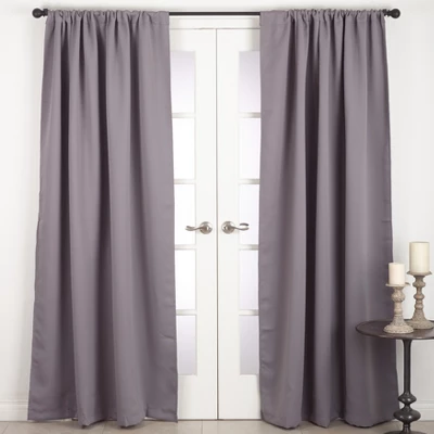 Saro Lifestyle Solid Rod Pocket Blackout Window Curtain Single Panel 4 Saro Lifestyle Solid Rod Pocket Blackout Window Curtain Single Panel - Image 2