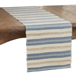 72" X 14" Water Hyacinth Striped Table Runner Blue - Saro Lifestyle: Rectangle, Non-Woven, Spot Clean, 72 Inch 7 72" X 14" Water Hyacinth Striped Table Runner Blue - Saro Lifestyle: Rectangle, Non-Woven, Spot Clean, 72 Inch -Saro Lifestyle GUEST 131fbc61 4b87 4f4e bee5 99105df7a00d