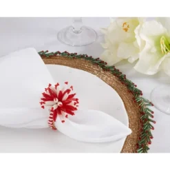 Saro Lifestyle Glamorous Beaded Napkin Ring (Set Of 4), Red 8 Saro Lifestyle Glamorous Beaded Napkin Ring (Set Of 4), Red -Saro Lifestyle GUEST 142dd750 6e0e 4afe 92d6 82d274b9ba0c