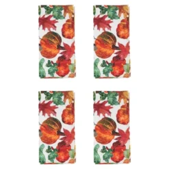 Saro Lifestyle Pumpkin Foliage Dinner Napkins (Set Of 4) -Saro Lifestyle GUEST 14b01e28 cd40 4c85 8c35 01eeec46b177