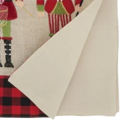 Saro Lifestyle Winter Wonderland Nutcracker Table Runner, 16"x70", Beige