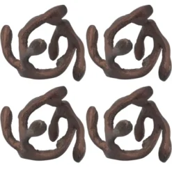 Saro Lifestyle Table Napkin Rings With Twigs Design (Set Of 4)
