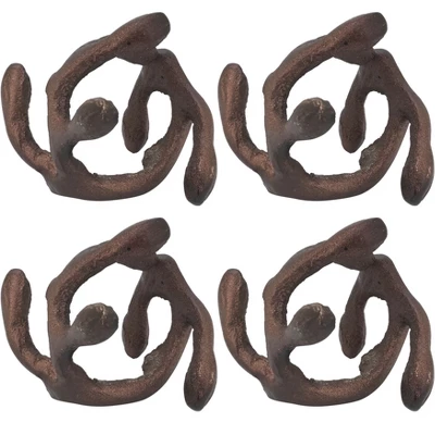 Saro Lifestyle Table Napkin Rings With Twigs Design (Set Of 4) 3 Saro Lifestyle Table Napkin Rings With Twigs Design (Set Of 4)