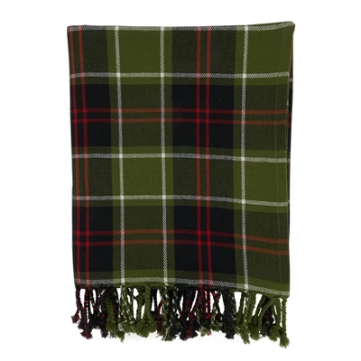 50"x60" Plaid Design Throw Blanket - Saro Lifestyle 3 50"x60" Plaid Design Throw Blanket - Saro Lifestyle