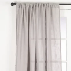 Saro Lifestyle Nali Collection Rod Pocket Semi Sheer Window Curtain Single Panel