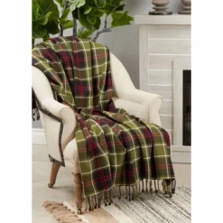 50"x60" Plaid Design Throw Blanket - Saro Lifestyle 9 50"x60" Plaid Design Throw Blanket - Saro Lifestyle -Saro Lifestyle GUEST 16e311ae 97c0 4c70 a2dc ddb543206b6d