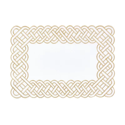 Saro Lifestyle Table Placemats With Braid Embroidered Design (Set Of 4) 6 Saro Lifestyle Table Placemats With Braid Embroidered Design (Set Of 4) - Image 4