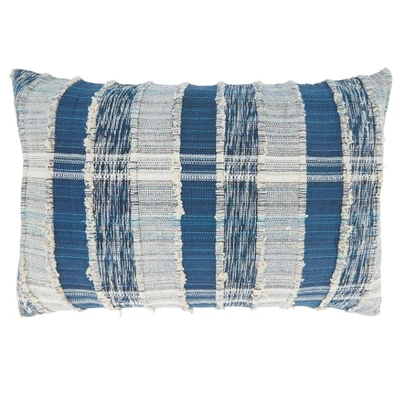 Saro Lifestyle Striped Woven Cotton Throw Pillow With Down Filling 5 Saro Lifestyle Striped Woven Cotton Throw Pillow With Down Filling - Image 3