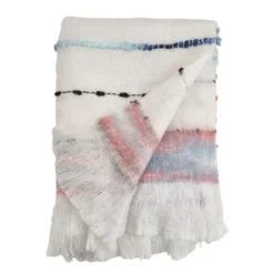Saro Lifestyle Saro Lifestyle Woven Throw With Chunky Design, Multi, 50"x60"