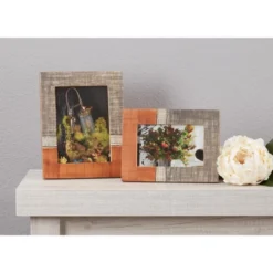 Saro Lifestyle Picture Frame With Two-Tone Bone Design -Saro Lifestyle GUEST 2038c95e b97e 48e9 a78c 93bba591a094