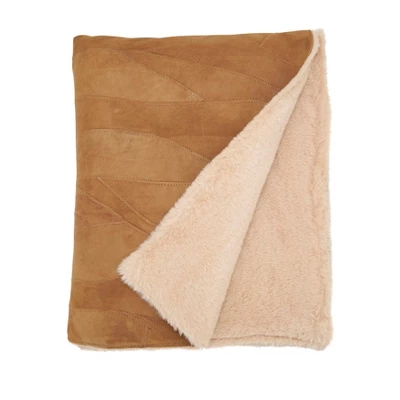 Saro Lifestyle Artisan Patchwork Leather Throw 3 Saro Lifestyle Artisan Patchwork Leather Throw