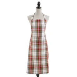 Saro Lifestyle Saro Lifestyle Classic Plaid Pattern Apron, Multi, 24"x36" -Saro Lifestyle GUEST 21593ce3 dc81 4cf9 b367 7f2f28c96be8