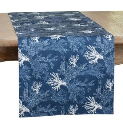 Saro Lifestyle Long Table Runner With Sea Coral Design 5 Saro Lifestyle Long Table Runner With Sea Coral Design - Image 3