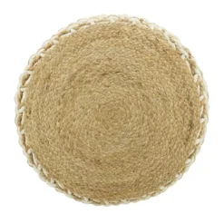 Saro Lifestyle Woven Design Pouf