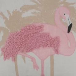 Saro Lifestyle Flamingo Design Throw Pillow With Poly Filling -Saro Lifestyle GUEST 2723c246 782a 44b1 bc9c 60d57627f82b