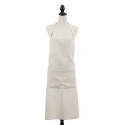 Saro Lifestyle Striped Design Apron, Full, Natural -Saro Lifestyle GUEST 28fd65e7 efd6 4713 bfba f9c32ef39c35