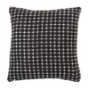 Saro Lifestyle Cross Thread Decorative Pillow Cover, Black, 18"