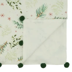 Saro Lifestyle Dining Table Runner With Christmas Foliage Design, Green, 16" X 72"