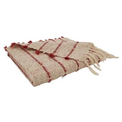 Saro Lifestyle Corded Throw, 50x60 Inches, Red 4 Saro Lifestyle Corded Throw, 50x60 Inches, Red - Image 2