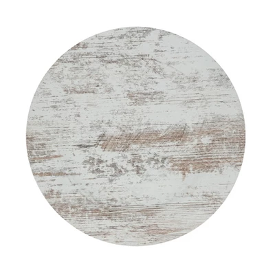 Saro Lifestyle Faux Wood Charger Plate (Set Of 4), 13", White 6 Saro Lifestyle Faux Wood Charger Plate (Set Of 4), 13", White - Image 4