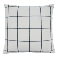 20"x20" Oversize Poly Filled Plaid Square Throw Pillow - Saro Lifestyle