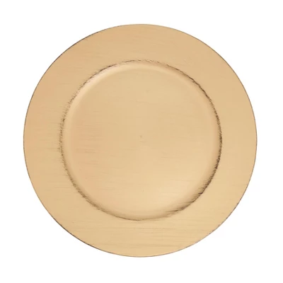 Saro Lifestyle Refined Brushed Charger Plate (Set Of 4), 13"x13", Gold 7 Saro Lifestyle Refined Brushed Charger Plate (Set Of 4), 13"x13", Gold - Image 5