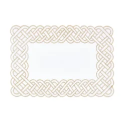 Saro Lifestyle Table Placemats With Braid Embroidered Design (Set Of 4)