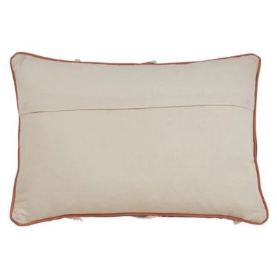 Saro Lifestyle Saro Lifestyle Throw Pillow Cover With Embroidered Block Print Design, Blue, 16"x24" 3 Saro Lifestyle Saro Lifestyle Throw Pillow Cover With Embroidered Block Print Design, Blue, 16"x24"