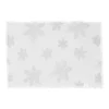 Saro Lifestyle Burnout Snowflake Design Sheer Placemat, 14"x20" Oblong, White (Set Of 4)