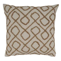 Saro Lifestyle Saro Lifestyle Throw Pillow Cover With Dori Embroidered Design -Saro Lifestyle GUEST 38ddde97 7194 4d80 8f45 fbfb0deaf7ff