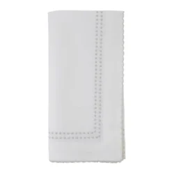 Saro Lifestyle Cotton Table Napkins With Embroidered Borders (Set Of 4) -Saro Lifestyle GUEST 3ab1e3f4 23b7 4801 90d5 a6973c3577b9