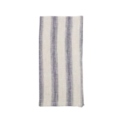 Saro Lifestyle Classic Striped Pure Linen Napkin (Set Of 4), 20"x20", Blue 7 Saro Lifestyle Classic Striped Pure Linen Napkin (Set Of 4), 20"x20", Blue - Image 5