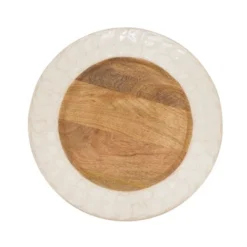 Saro Lifestyle Enamel-Framed Wooden Charger Plate (Set Of 4), 13"x13", Off-White 11 Saro Lifestyle Enamel-Framed Wooden Charger Plate (Set Of 4), 13"x13", Off-White -Saro Lifestyle GUEST 411d83de 4d4f 43a2 bb81 ca2522a46b23